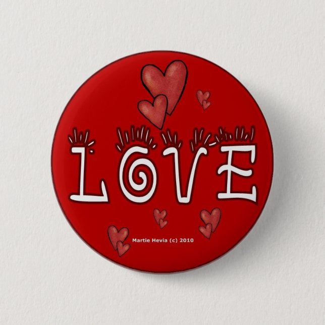 Badge Rond 5 Cm Boutons/Épingles de la Saint-Valentin (4) (Devant)