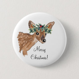 Badge Rond 5 Cm Boutons faits sur commande de cerfs communs de