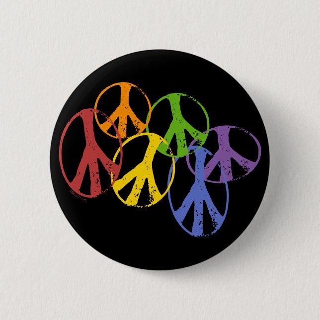 Badge Rond 5 Cm Boutons gais de paix (Devant)