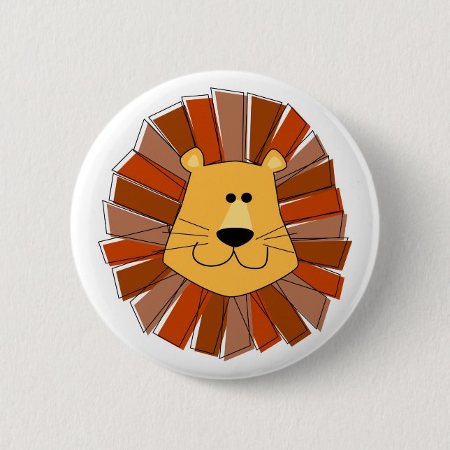 Badge Rond 5 Cm Boutons Lion (Devant)
