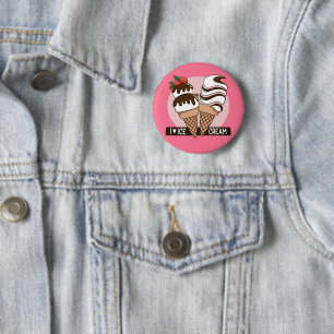 Badge Rond 5 Cm Boutons Lover de glace