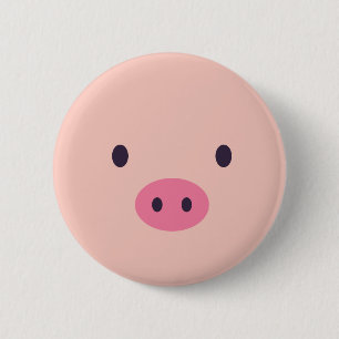 Badge Rond 5 Cm Boutons mignons de porc