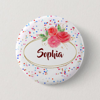 Badge Rond 5 Cm Boutons personnalisés, boutons personnalisés, nom