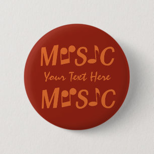 Badge Rond 5 Cm Boutons personnalisés MUSIQUE