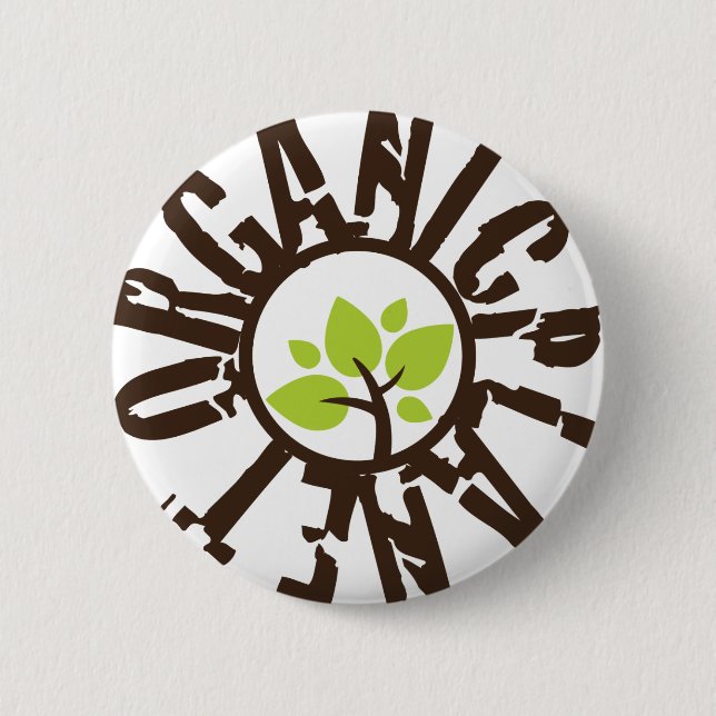 Badge Rond 5 Cm Boutons Planète biologique (Devant)