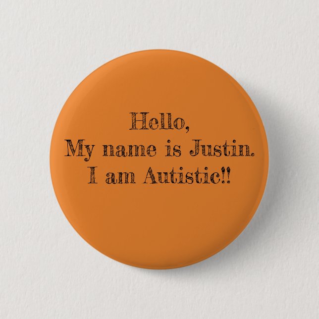 Badge Rond 5 Cm Boutons pour des personnes avec Autisim (Devant)