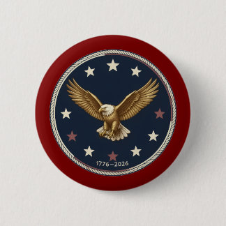 Badge Rond 5 Cm Boutons Semiquincentennaux USA 250 Anniversaire