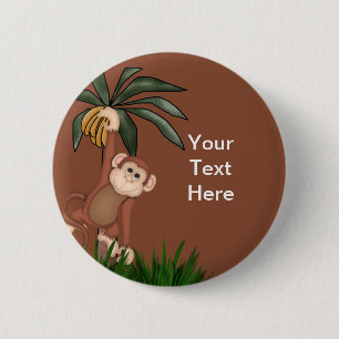 Badge Rond 5 Cm Boutons singe