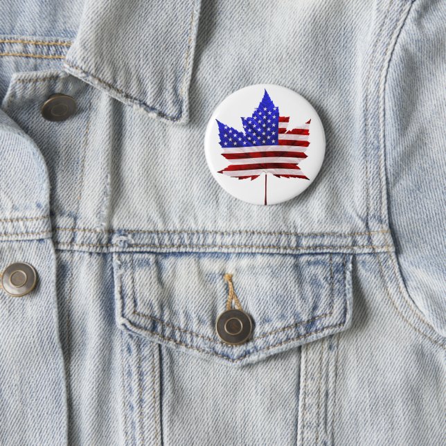 Badge Rond 5 Cm Boutons souvenir Canada USA - Personnalisé (En situation)