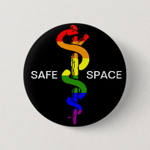 Badge Rond 5 Cm Boutons sûrs de l'espace