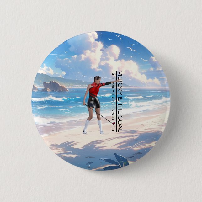 Badge Rond 5 Cm Boutons TOP Golf Victory Goal (Devant)