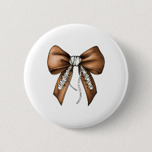 Badge Rond 5 Cm Bow Coquette adorable Footll journée de match