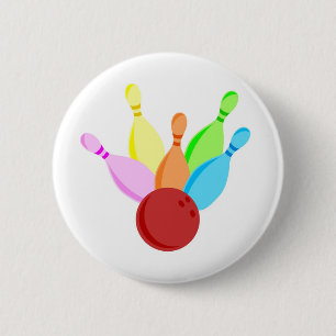 Badge Rond 5 Cm Bowling de Dix bornes