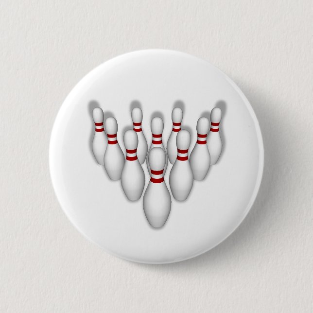 Badge Rond 5 Cm Bowling Pins : Modèle 3D: (Devant)