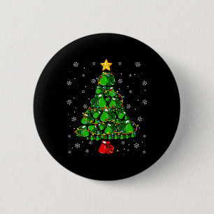 Badge Rond 5 Cm Boxe de Noël Sports Amoureux Xmas Lumières Arbre P