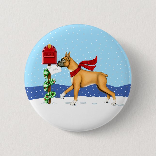 Badge Rond 5 Cm Boxe Noël (Devant)