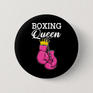 Badge Rond 5 Cm Boxe Queen Boxer Joueur Sport Lover Boxer