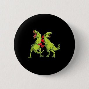Badge Rond 5 Cm Boxe T-rex 