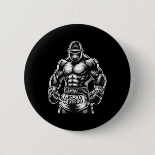 Badge Rond 5 Cm Boxe thaïlandaise et kickboxing - Muay Thai Gorill