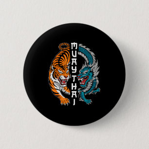 Badge Rond 5 Cm Boxe thaïlandaise Muay Thai Thaïlande Fan Hommes F