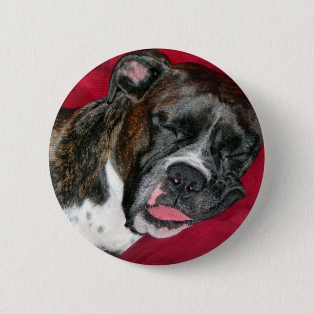 Badge Rond 5 Cm Boxer américain (Devant)