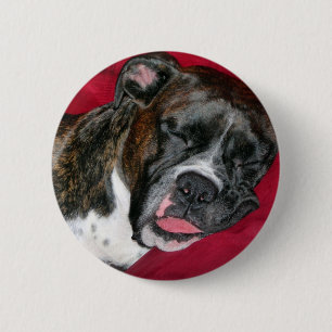 Badge Rond 5 Cm Boxer américain
