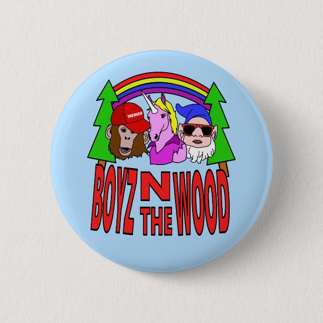 Badge Rond 5 Cm Boyz dans le bois (Devant)