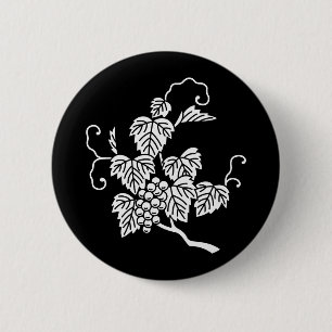 Badge Rond 5 Cm Branche de raisin