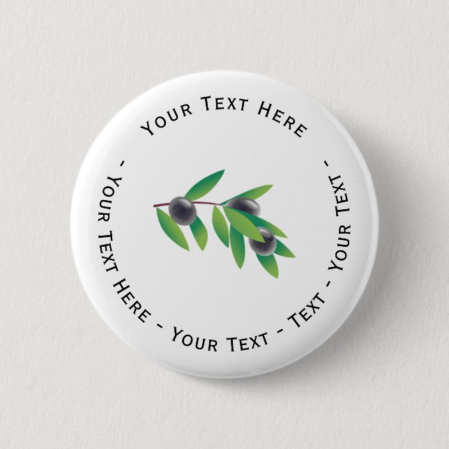 Badge Rond 5 Cm Branche d'olive (Devant)