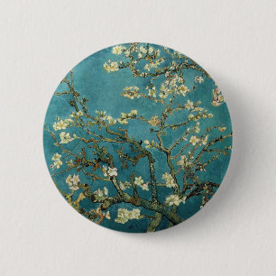 Badge Rond 5 Cm Branches d'amande en fleur