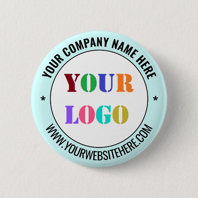 Badge Rond 5 Cm Branded Business Logo Promotional Button Example (Devant)