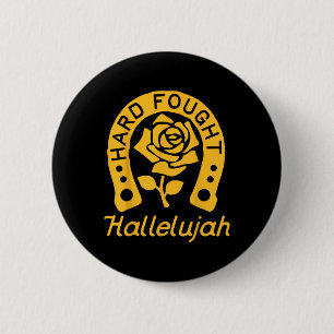 Badge Rond 5 Cm Brandon Hard Fight Hallelujah Louange Jesus Lake M