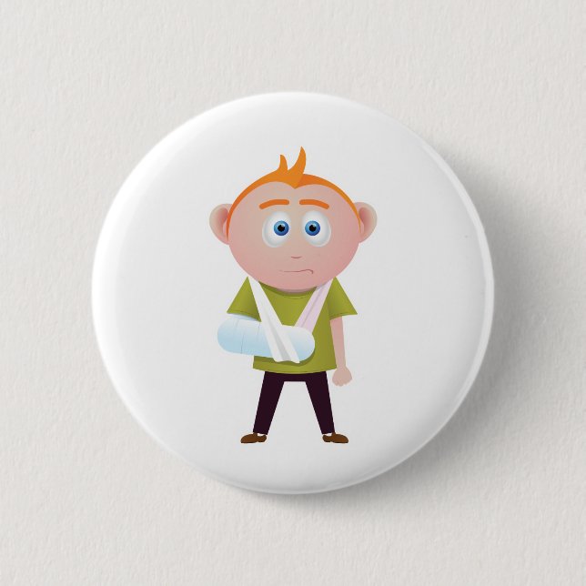 Badge Rond 5 Cm Bras cassé (Devant)