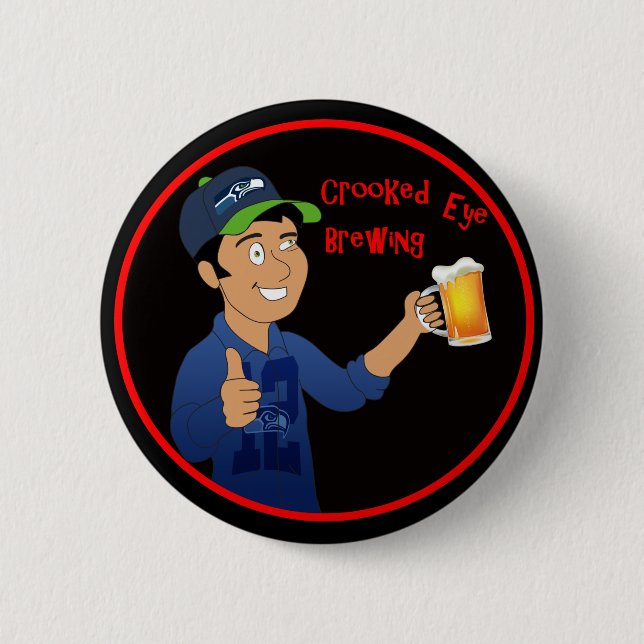 Badge Rond 5 Cm Brassage tordu d'oeil (Devant)