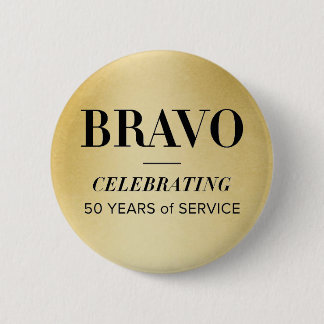 Badge Rond 5 Cm BRAVO 50ème bouton