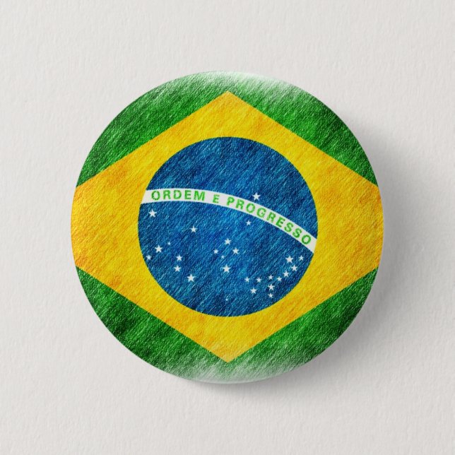 Badge Rond 5 Cm Brazilian_Flag_Pencil_Painting (Devant)
