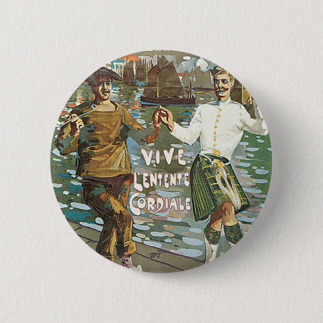 Badge Rond 5 Cm Brest á Londres 18 heurs (Devant)