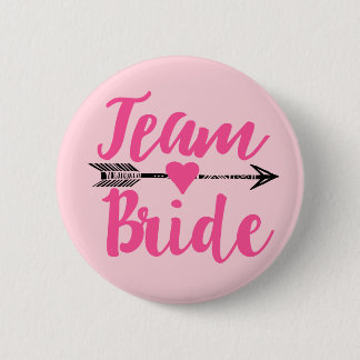 Badge Rond 5 Cm Bride d'équipe|rose