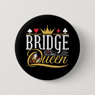 Badge Rond 5 Cm Bridge Queen Card Game Women