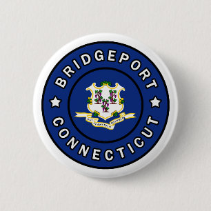 Badge Rond 5 Cm Bridgeport Connecticut