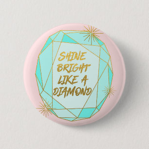 Badge Rond 5 Cm Brille comme un diamant