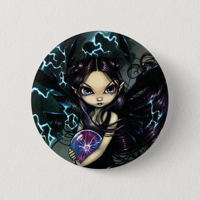 Badge Rond 5 Cm "Bringer bouton de foudre" (Devant)