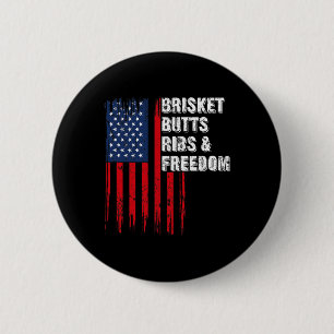 Badge Rond 5 Cm Brisket Buttes Ribs Et Freedom Steak Cuisine Boeuf