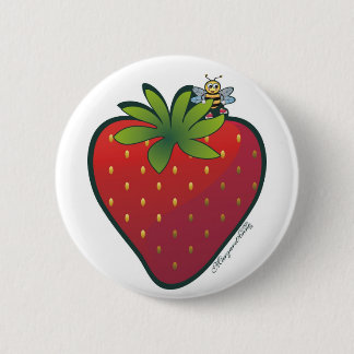 Badge Rond 5 Cm Broche à fraises