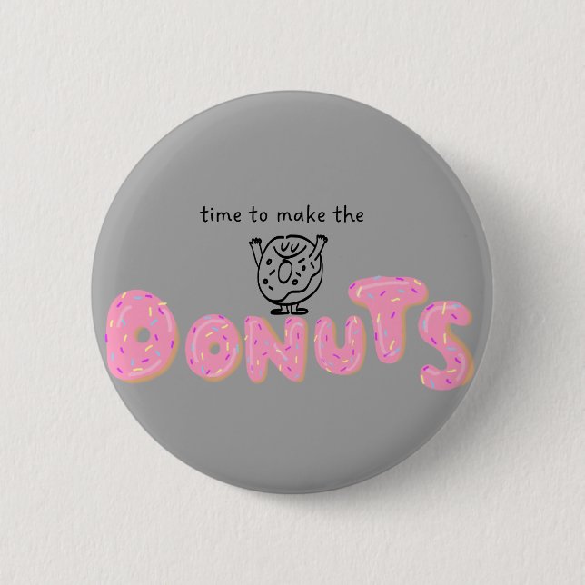 Badge Rond 5 Cm Broche de thème Donuts (Devant)