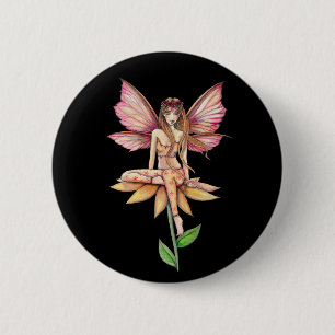 Badge Rond 5 Cm Broche du bouton de la fleur