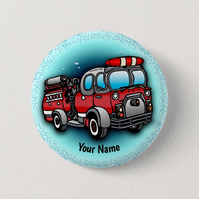 Badge Rond 5 Cm Broche du camion à petite eau (Devant)