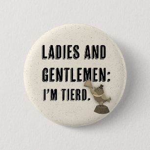 Badge Rond 5 Cm broche ronde\bouton- Je suis fatigué