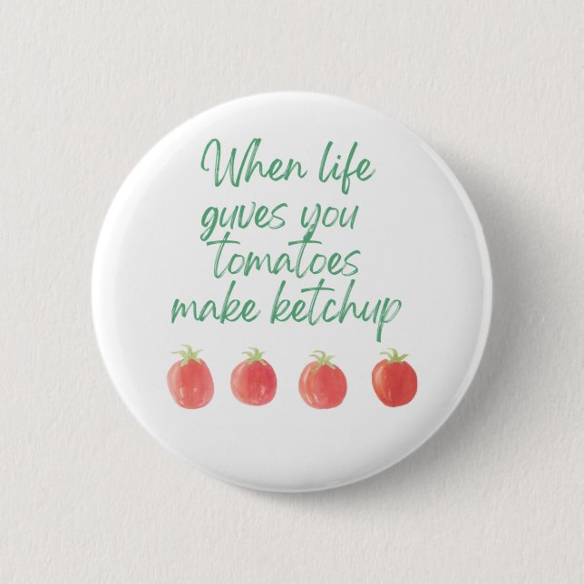 Badge Rond 5 Cm Broche tomate (Devant)