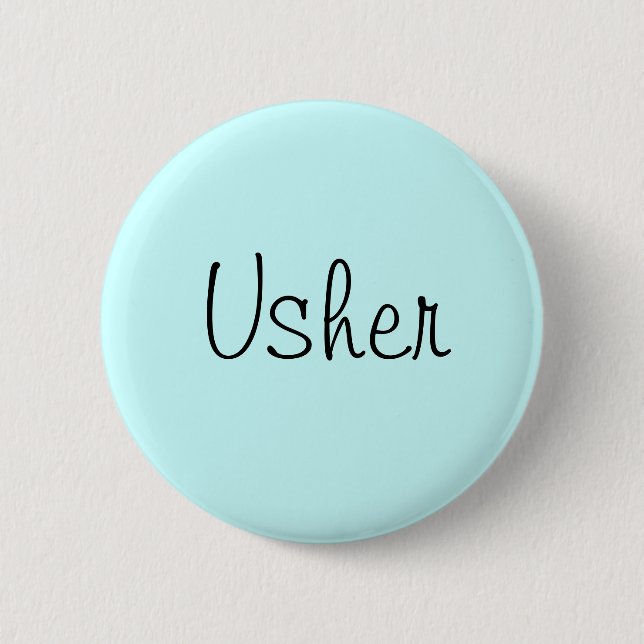 Badge Rond 5 Cm Broche Usher (Devant)